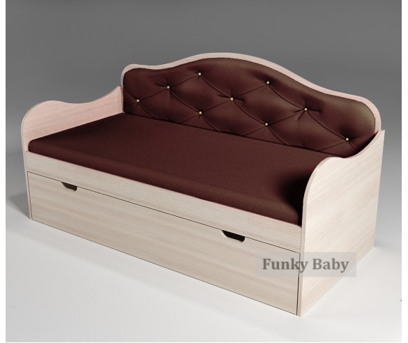 Кровать в виде диванчика Ажур, цвет коричневый