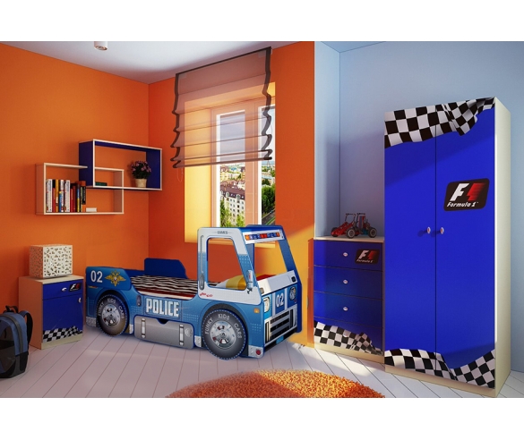 Мебель для детей Фанки Авто + кровать-машина Полиция