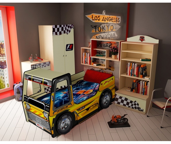 Детская комната Фанки Авто (крем) и кровать-машина Грузовичок