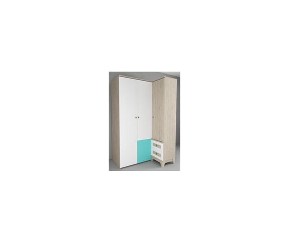 шкаф двухдверный + стеллаж универсальный серии Индиго