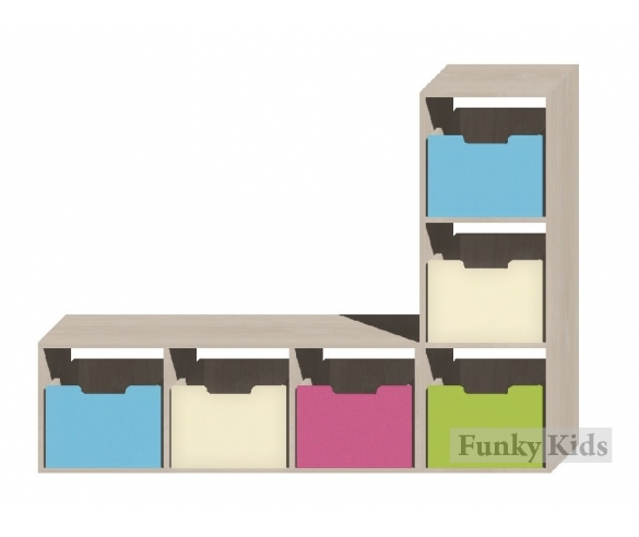 Стеллаж для игрушек Фанки Кидз 13/69СВ + ящик 13/70СВ