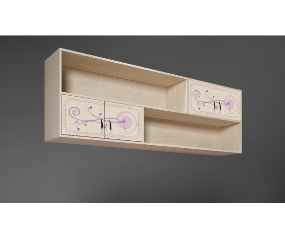 Навесная полка Фанки Лилак в цвете дуб Кремона