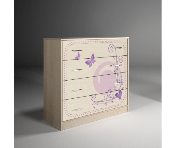 Комод Фанки Лилак в цвете дуб Кремона