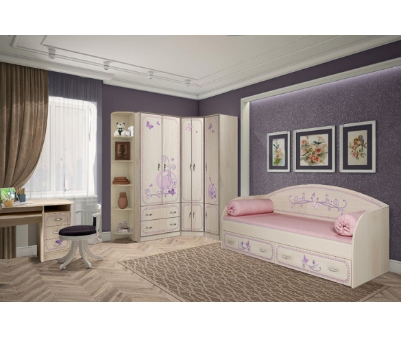 Готовая комната для детей и подростков Фанки Кидз Лилак 