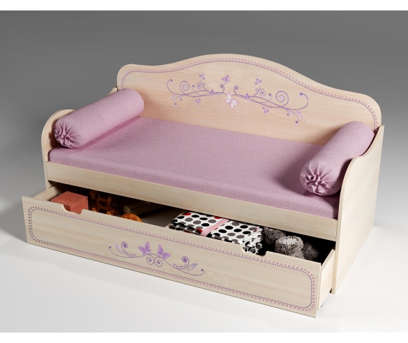 Кровать Фанки Лилак в цвете дуб Кремона