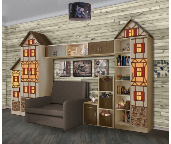 Мебель для детских комнат Фанки Кидз Домик и кресло-кровать Бланес 3