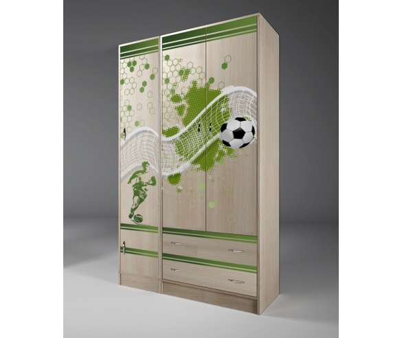 детский шкаф Фанки Кидз ФУТ-13/10 + пенал ФУТ-13/3 серии Футбол