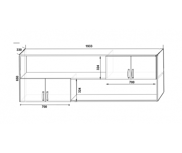 Полка навесная Фанки Кидз Футбол - размеры и схема 