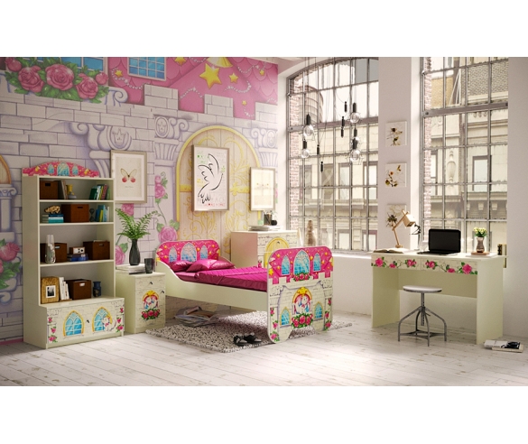 Детская комната Замок Принцессы - комплект мебели для детей от 3-х лет.