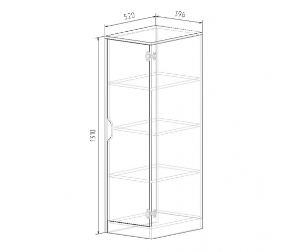 Размеры детского пенала Фанки Лилак