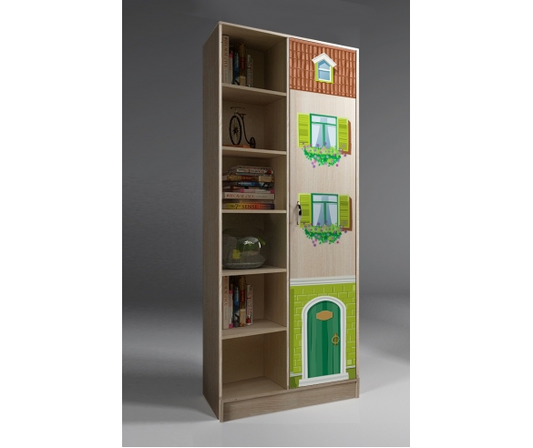 Стеллаж Волщебный Город в цвете Дуб Кремона