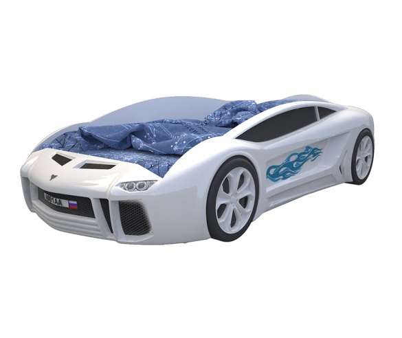 Объемная пластиковая кровать машина Ламборджини 