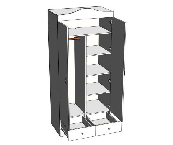 Двухдверный шкаф Ноктюрн - наполнение 