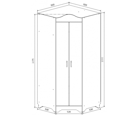 Размеры детского углового шкафа 