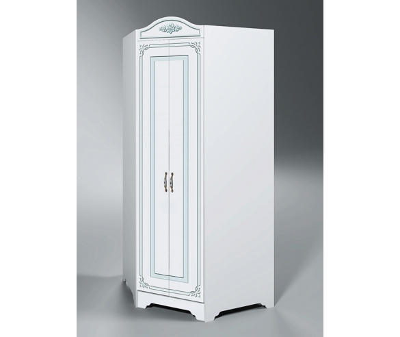 Угловой шкаф Ноктюрн: цвет декора Аквамарин