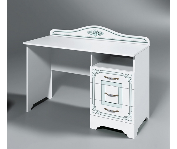 Письменный стол Ноктюрн: цвет декора Аквамарин