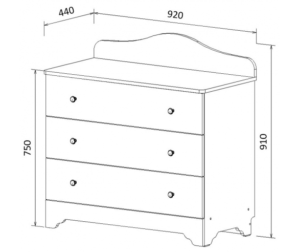 Схема комода Ноктюрн для хранения 