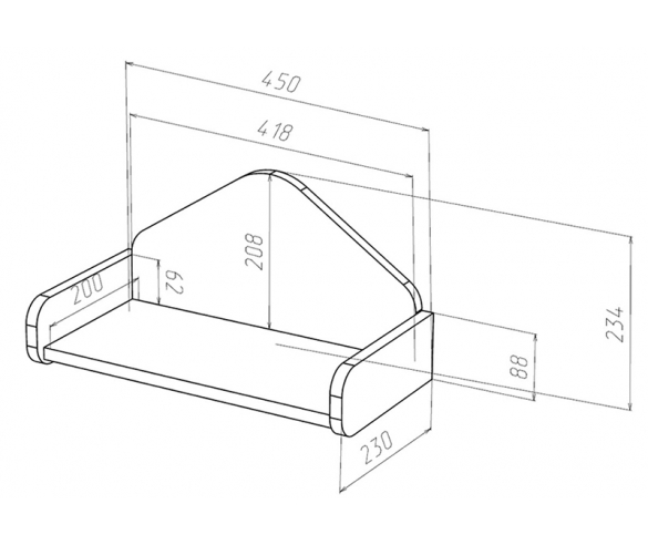 размеры полки Домик Сказка