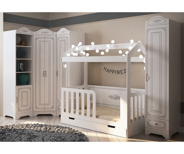 Детская мебель Ноктюрн + кровать Домик Сказка 