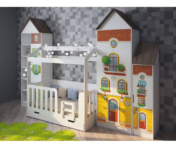 Детская мебель Волшебный городок + кровать Домик Сказка 