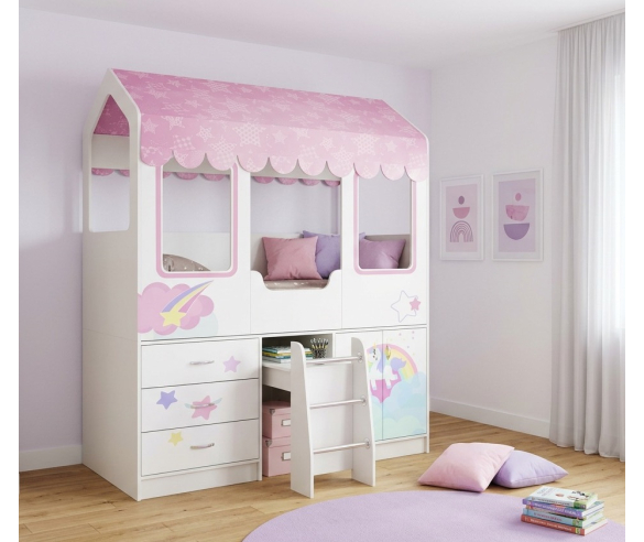 Кровать с рисунком Пони 