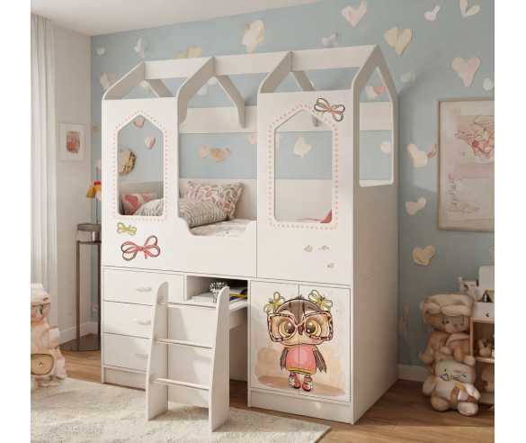 Кровать Домик ДС-14 Совушка 