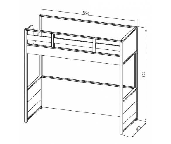 Кровать-чердак Робин Вуд схема с размерами