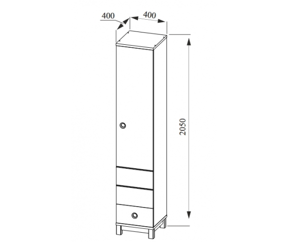 Шкаф-пенал Робин Вуд схема с размерами