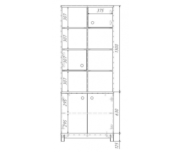 Широкий стеллаж Робин Вуд схема