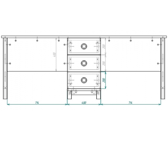 Стол на два рабочих места Робин Вуд схема