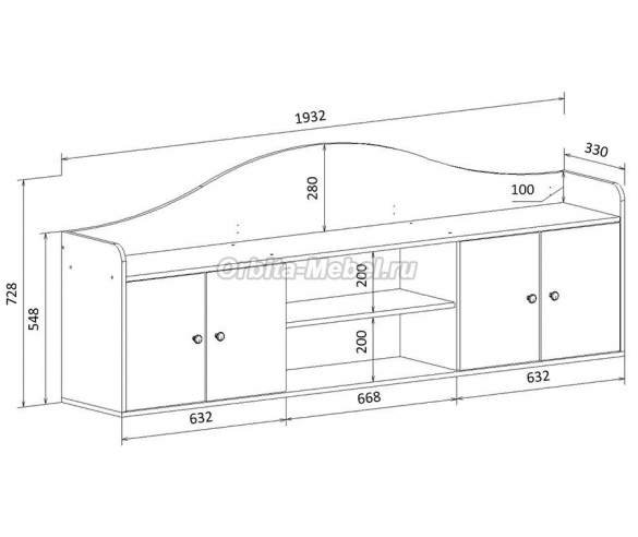 Схема надкроватного моста Кристалл