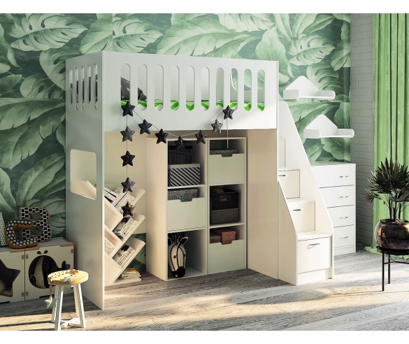 Кровать Сказка с высокими бортиками и нишей ДС-27