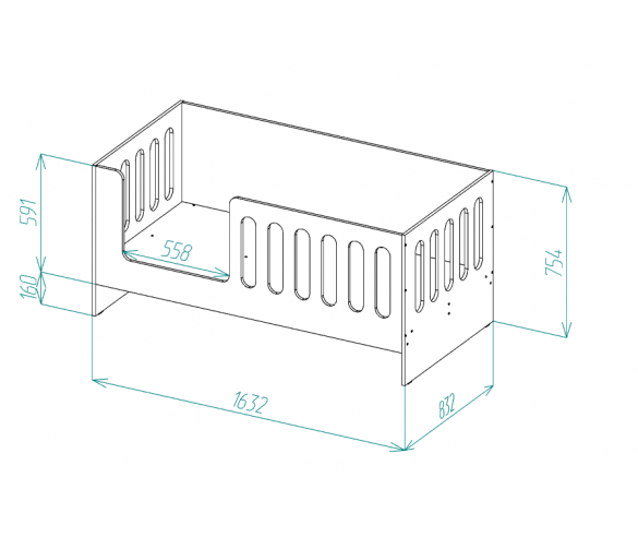 Схема кровать детская Сказка
