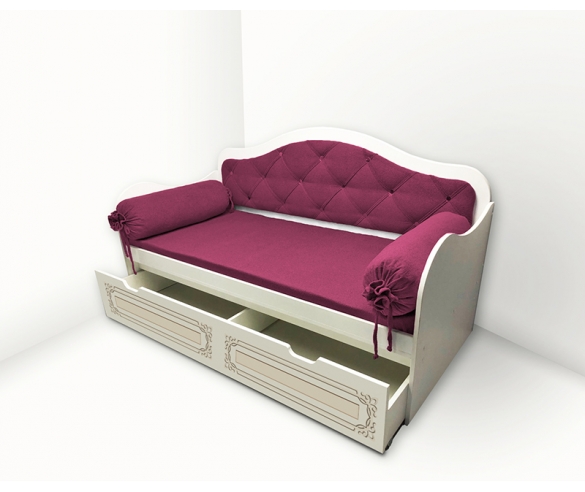Кровать Ноктюрн Мокко со спинкой в розовом цвете
