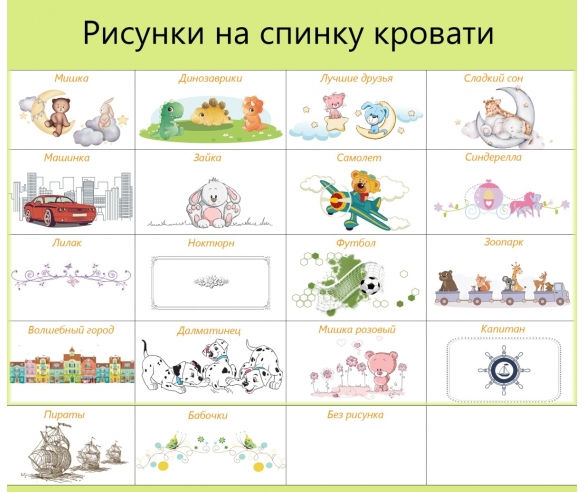 Рисунки на спинку кровати Сказка