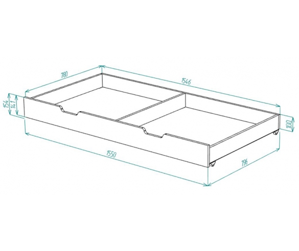 Схема нижнего ящика