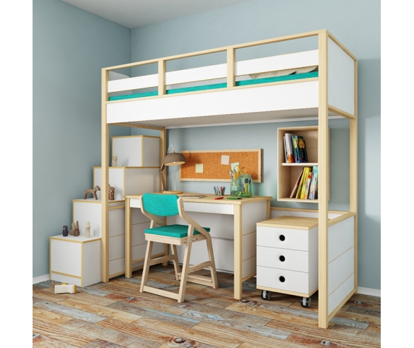 Кровать чердак Робин Вуд Лайт в детской комнате