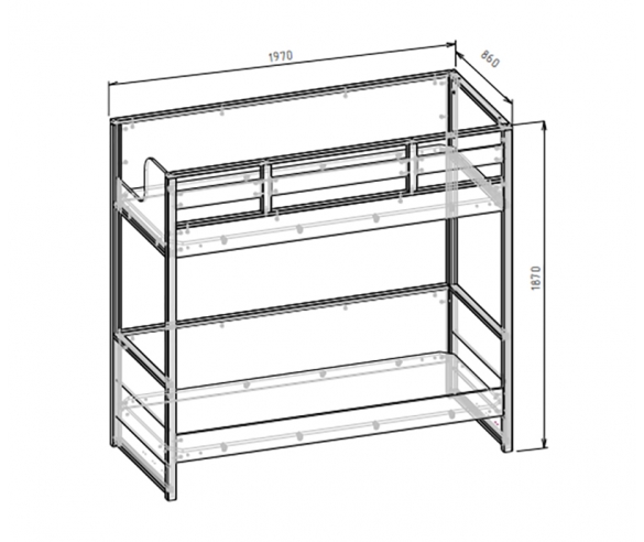 Схема двухъярусной кровати Робин Вуд Лайт