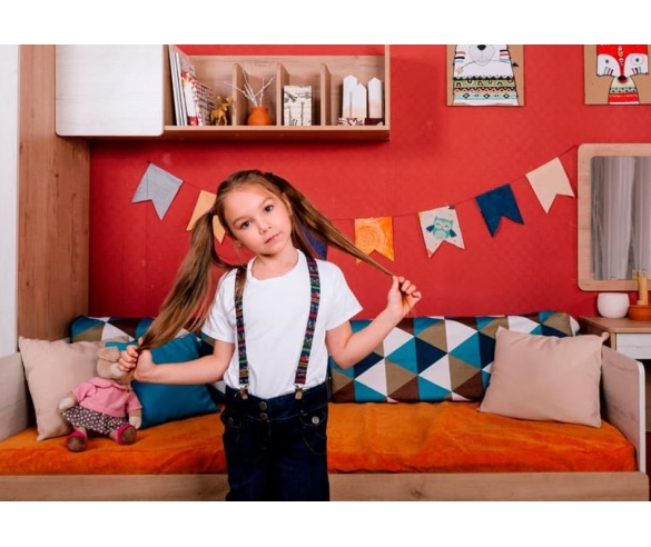 Одноярусная кровать серии Риган с выкатным ящиком