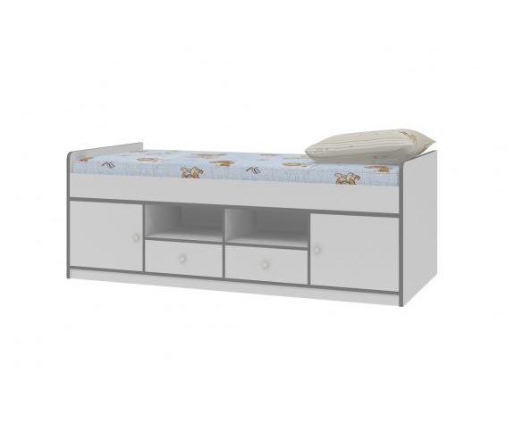 Одноярусная кровать Дельта Сильвер , белая