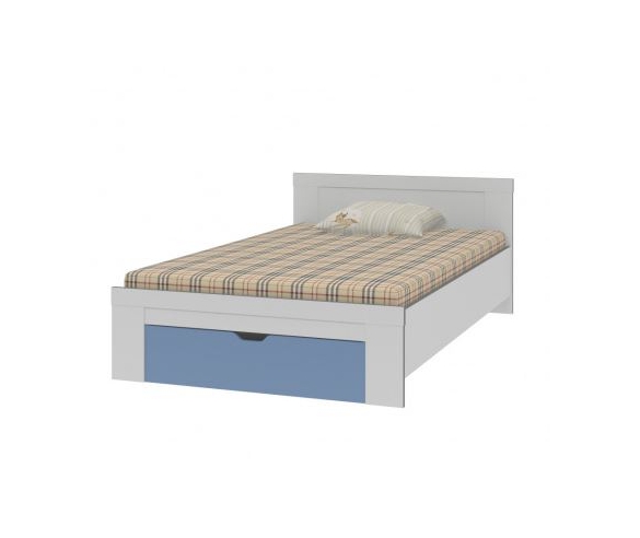 Одноярусная кровать Дельта Сильвер голубая