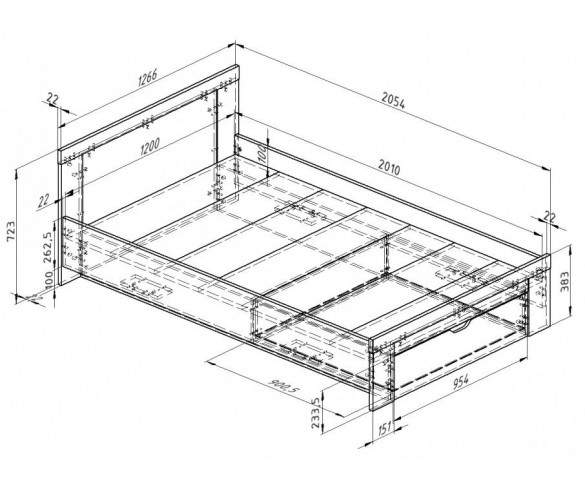 Одноярусная кровать Дельта Сильвер , размеры