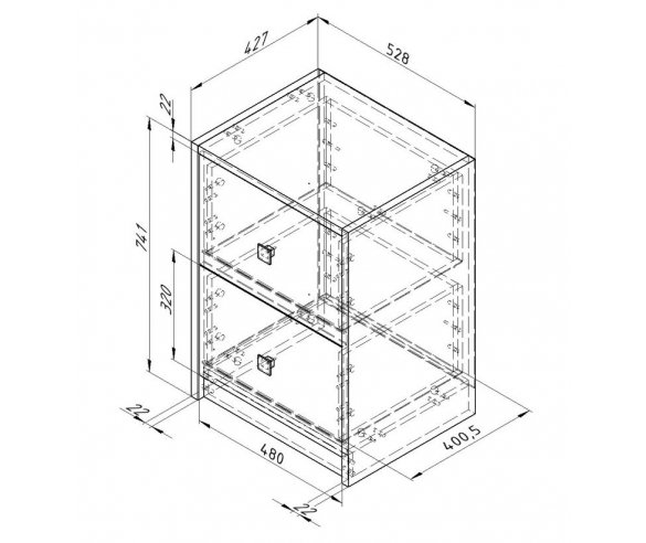 Тумба Дельта Сильвер , размеры