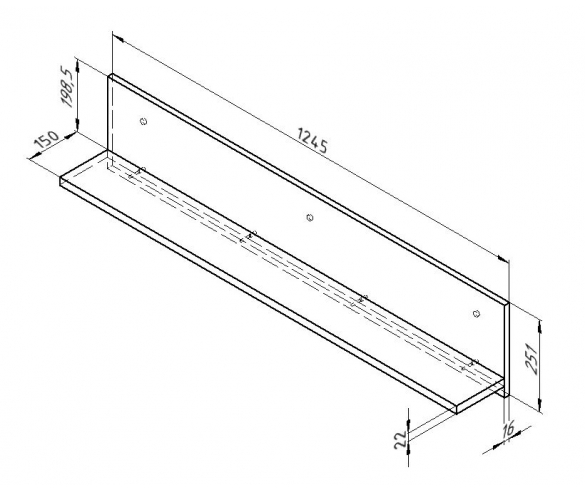 Полка Дельта Сильвер, размеры