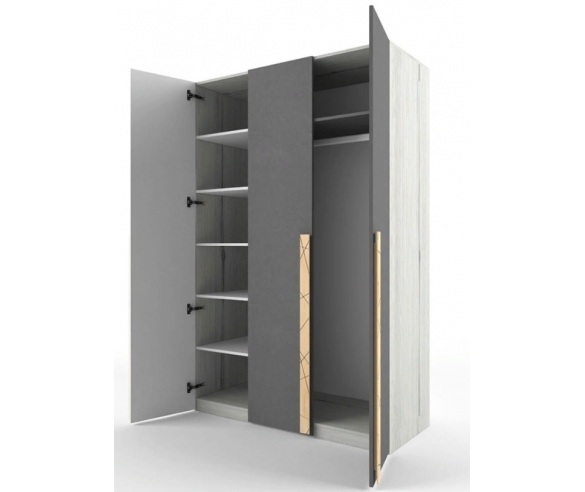 Наполнение шкафа 3-х дверного Ньютон Грей