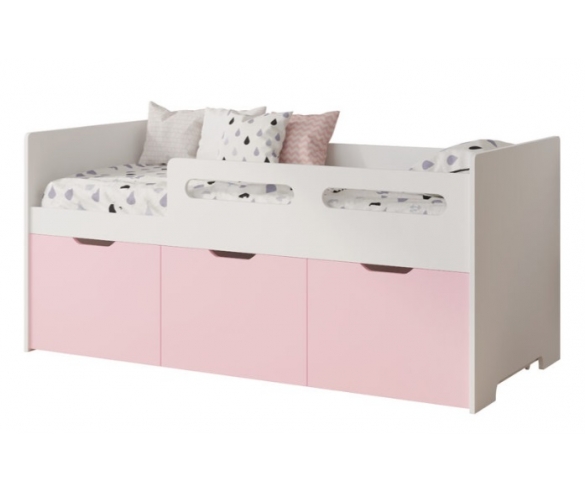  Кровать с ящиками Jimmy Space "Гавань", цвет сахарная вата.
