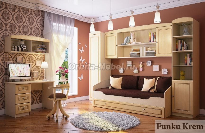 Детская модульная мебель Фанки Крем