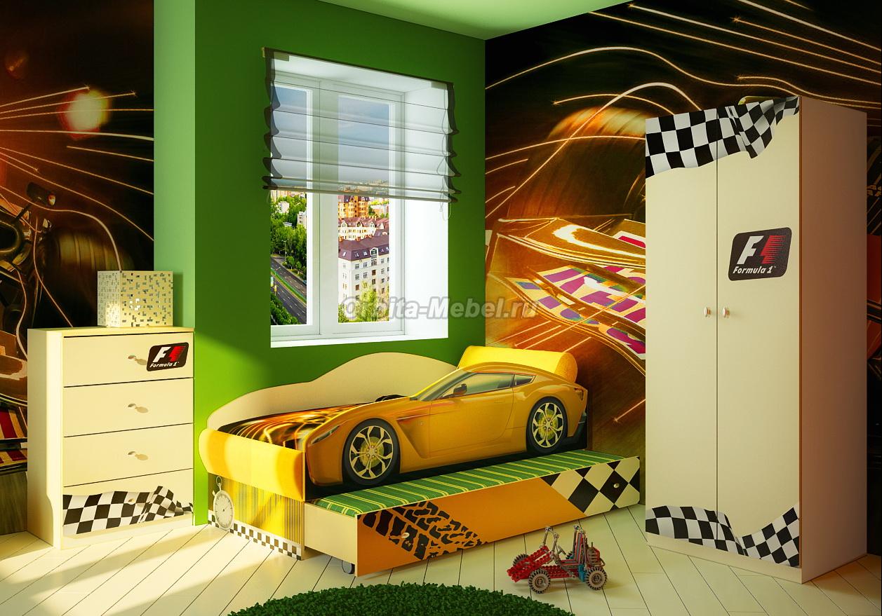 Кровать Тесла с дополнительным выдвижным спальным местом