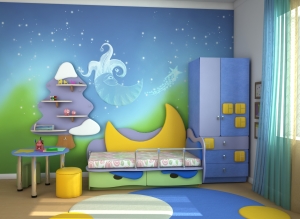 Детская мебель Лунная Сказка - комплект №5 - один из вариантов комплектации мебели для детей